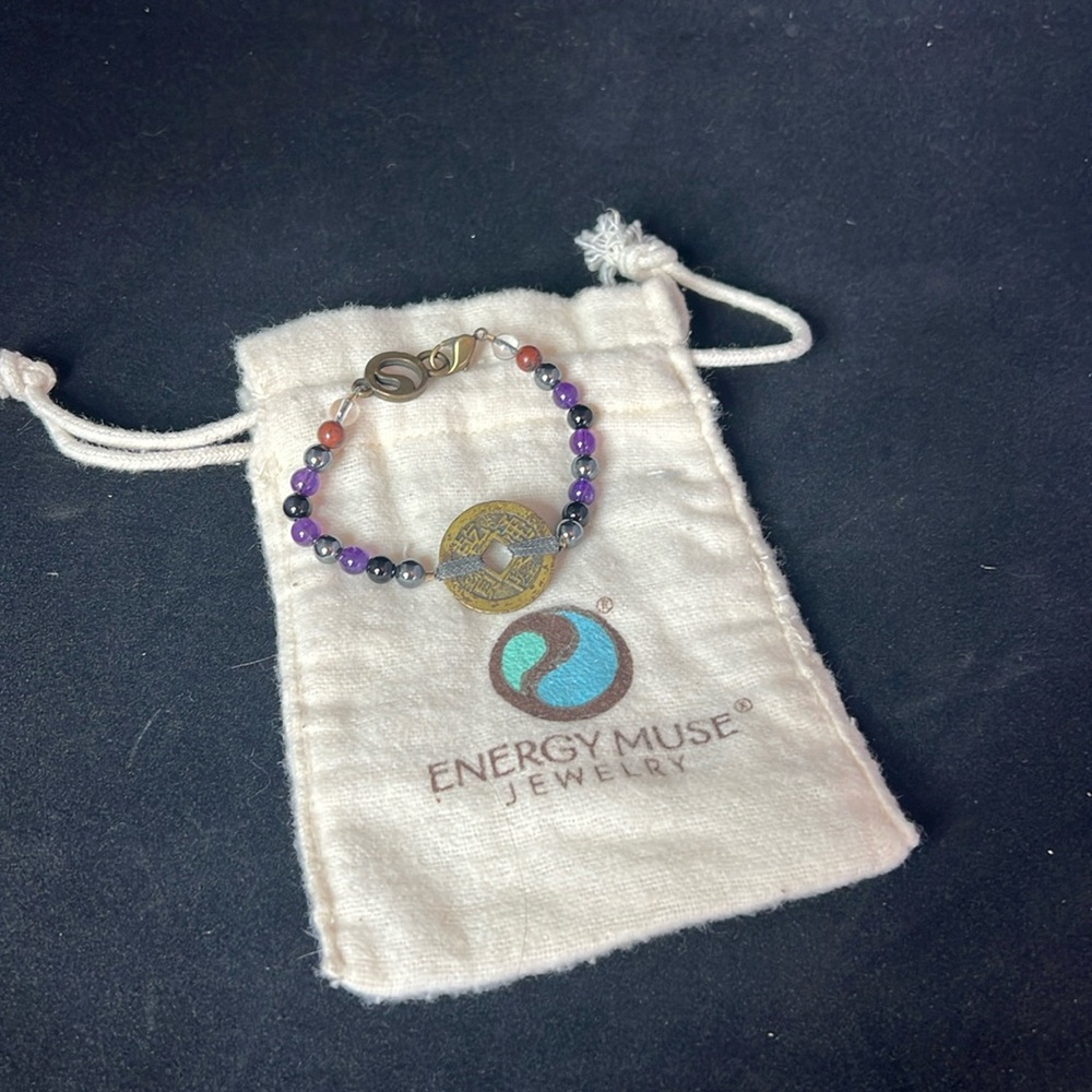 Energy Muse Beaded Bracelet with Gold Accents